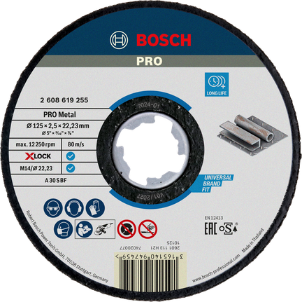 ใบตัด Bosch PRO Metal Bonded X-Lock 125มม.