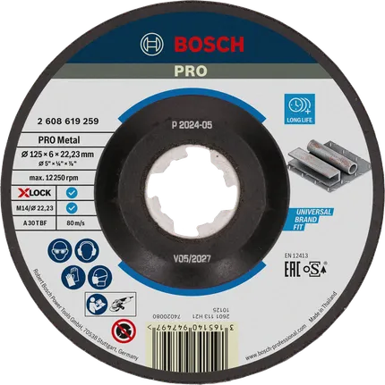 ใบเจียร Bosch PRO Metal Bonded X-Lock 125 มม.