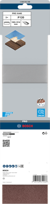 Object #200471151: 2608602348_bo_pro_p_f_1 Bosch PRO X440 กระดาษทรายสายพาน 100×914มม. G120 3 ชิ้น
