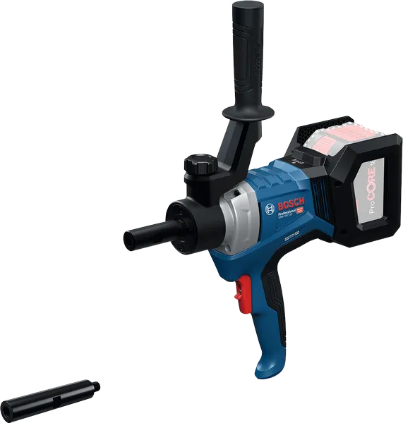 เครื่องผสมโคลนไร้สาย Bosch GRW 18V-120 พร้อมด้ามจับด้านข้าง.