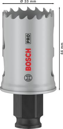 ดอกเจาะคว้าน PRO Multi Material PC Plus, 33 มม. Bosch PRO Multi Material PC Plus ดอกเจาะรู เส้นผ่านศูนย์กลาง 33 มม.