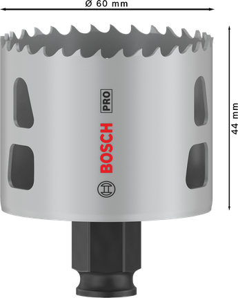 ดอกเจาะคว้าน PRO Multi Material PC Plus, 60 มม. Bosch PRO Multi Material PC Plus Hole Saw เส้นผ่านศูนย์กลาง 60 มม.
