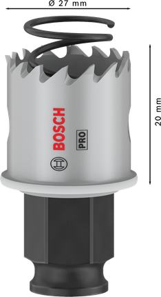 ดอกเจาะคว้าน PRO Sheet Metal PC Plus, 27 มม. Bosch PRO Sheet Metal PC Plus ดอกเจาะหลุม เส้นผ่านศูนย์กลาง 27 มม.