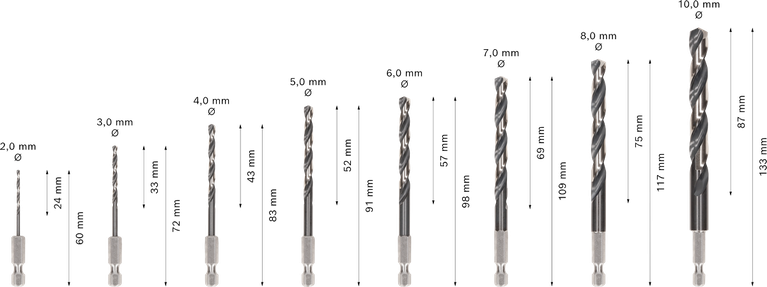ชุดดอกสว่านกระแทก Bosch PRO Metal HSS-G Impact Twist 8 ขนาด.
