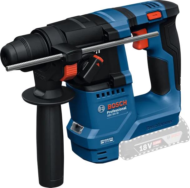 Bosch GBH 18V-18 สว่านโรตารี่พร้อมด้ามจับด้านข้าง.