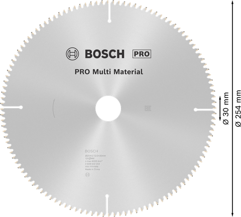 ใบเลื่อยวงเดือน PRO Multi Material, 254 x 2.7 x 30 มม. ใบเลื่อยวงเดือน PRO Multi Material, 254 x 2.7 x 30 มม.