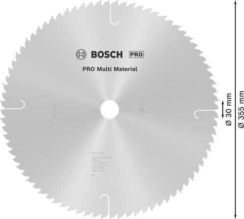 ใบเลื่อยวงเดือน PRO Multi Material, 355 x 3 x 30 มม. ใบเลื่อยวงเดือน PRO Multi Material, 355 x 3 x 30 มม.