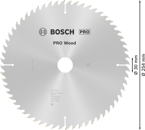 ใบเลื่อยวงเดือน PRO Wood, 254 x 2.5 x 30 มม. ใบเลื่อยวงเดือน PRO Wood, 254 x 2.5 x 30 มม.