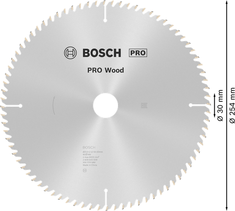 ใบเลื่อยวงเดือน PRO Wood, 254 x 2.5 x 30 มม. ใบเลื่อยวงเดือน PRO Wood, 254 x 2.5 x 30 มม.