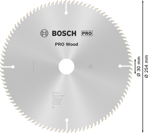 ใบเลื่อยวงเดือน PRO Wood, 254 x 2.5 x 30 มม. ใบเลื่อยวงเดือน PRO Wood, 254 x 2.5 x 30 มม.