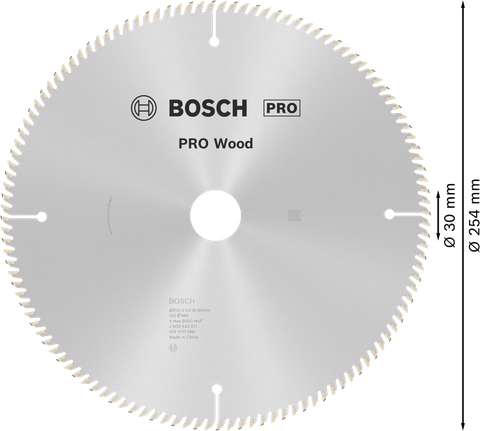 ใบเลื่อยวงเดือน PRO Wood, 254 x 2.5 x 30 มม. ใบเลื่อยวงเดือน PRO Wood, 254 x 2.5 x 30 มม.