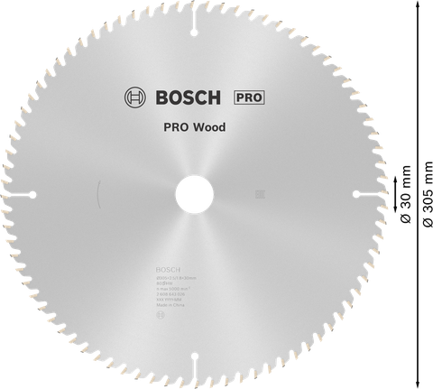 ใบเลื่อยวงเดือน PRO Wood, 305 x 2.5 x 30 มม. ใบเลื่อยวงเดือน PRO Wood, 305 x 2.5 x 30 มม.