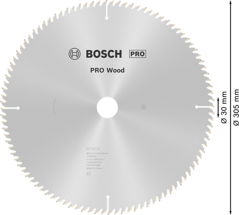 ใบเลื่อยวงเดือน PRO Wood, 305 x 2.5 x 30 มม. ใบเลื่อยวงเดือน PRO Wood, 305 x 2.5 x 30 มม.