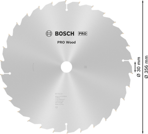 ใบเลื่อยวงเดือน PRO Wood, 356 x 3.2 x 30 มม. ใบเลื่อยวงเดือน PRO Wood, 356 x 3.2 x 30 มม.