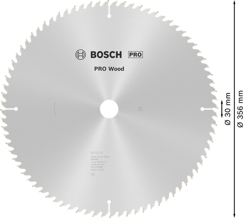 ใบเลื่อยวงเดือน PRO Wood, 356 x 3.2 x 30 มม. ใบเลื่อยวงเดือน PRO Wood, 356 x 3.2 x 30 มม.