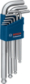 ชุดประแจหกเหลี่ยม Bosch 9 ชิ้น พร้อมด้ามสีน้ำเงิน