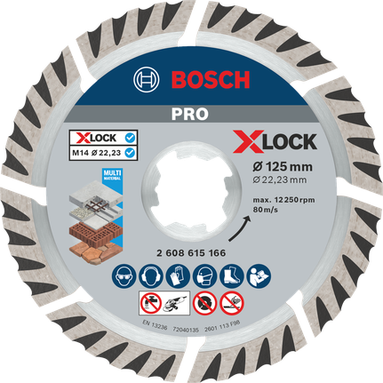 Bosch PRO Multi Material Diamond Disc X-Lock 125มม.