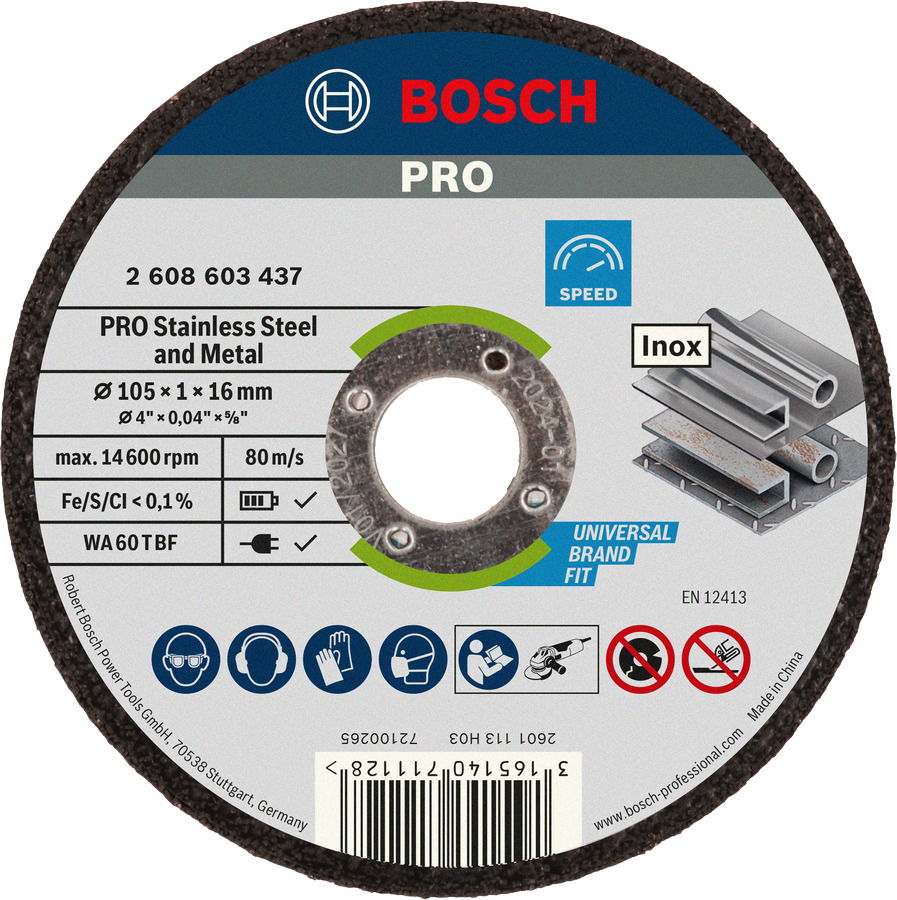 ใบตัดโลหะและสแตนเลส Bosch PRO 105 มม.