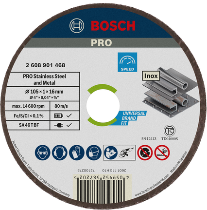 ใบตัดโลหะและสแตนเลส Bosch PRO 105 มม.