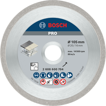 PRO Ceramic Bosch PRO Ceramic Diamond Disc 105 mm สำหรับการตัดกระเบื้อง