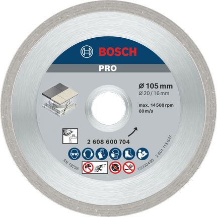 Bosch PRO Ceramic Diamond Disc 105 mm สำหรับการตัดกระเบื้อง.