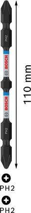 ดอกสว่านกระแทก Bosch PRO PH2 2 ปลาย ขนาด 110 มม. สำหรับไม้เนื้ออ่อน.