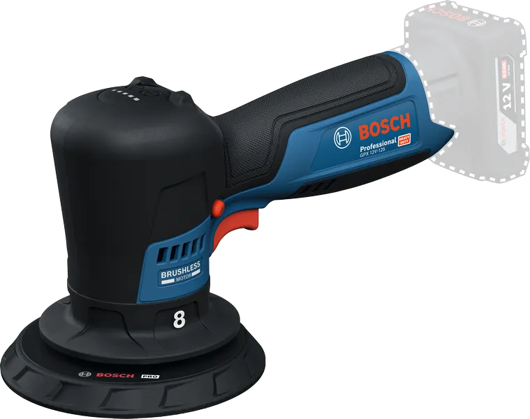 เครื่องขัดไร้สาย Bosch GPX 12V-125 พร้อมมอเตอร์ไร้แปรงถ่าน.