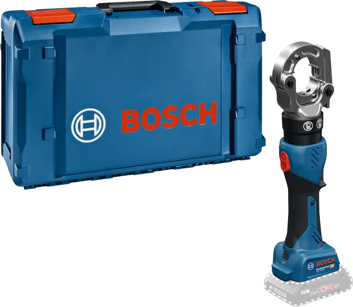 เครื่องมือกดไร้สาย Bosch พร้อมกระเป๋าใส่เครื่องมือ.