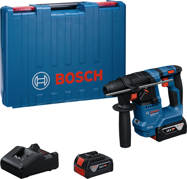 สว่านโรตารี่ Bosch GBH 18V-18 พร้อมแบตเตอรี่ เครื่องชาร์จ เคส.