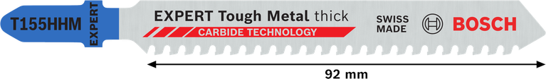 ใบเลื่อยจิ๊กซอว์ Bosch EXPERT Tough Metal T155HHM ขนาด 92มม.