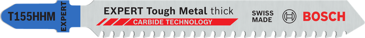 ใบเลื่อยจิ๊กซอว์ Bosch EXPERT Tough Metal T155HHM สำหรับโลหะหนา.
