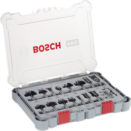 ชุดดอกกัด Bosch PRO Router Bit คละแบบ 15 ชิ้น ในกล่อง