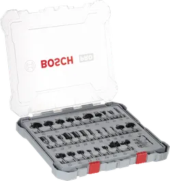 ชุดดอกเราเตอร์ Bosch PRO คละแบบ แกน 8 มม. 30 ชิ้น.
