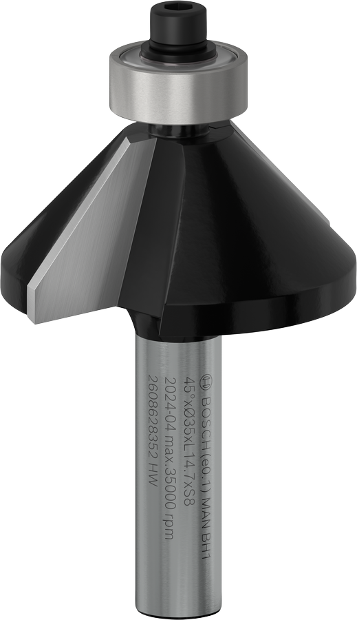 ดอกกัด Bosch PRO Router Bit มุมเอียง 45° 8 มม.