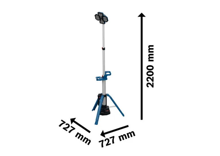 ไฟส่องไซต์งานไร้สาย Bosch GLT18V-5000 ขาตั้งสามขา สูง 2200 มม.