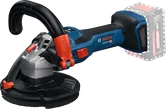 เครื่องเจียร์ผนังไร้สาย Bosch พร้อมด้ามจับตามหลักสรีรศาสตร์.