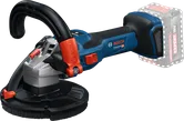 เครื่องเจียร์ผนังไร้สาย Bosch พร้อมด้ามจับตามหลักสรีรศาสตร์.