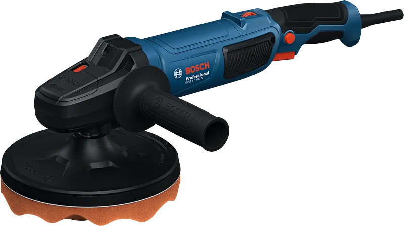 เครื่องขัดเงา Bosch GPO 11-180 S พร้อมด้ามจับที่ถูกหลักสรีรศาสตร์.