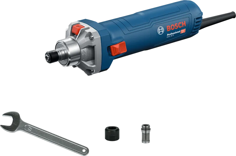 เครื่องเจียรตรง Bosch GGS 30 S พร้อมประแจและอุปกรณ์เสริม.