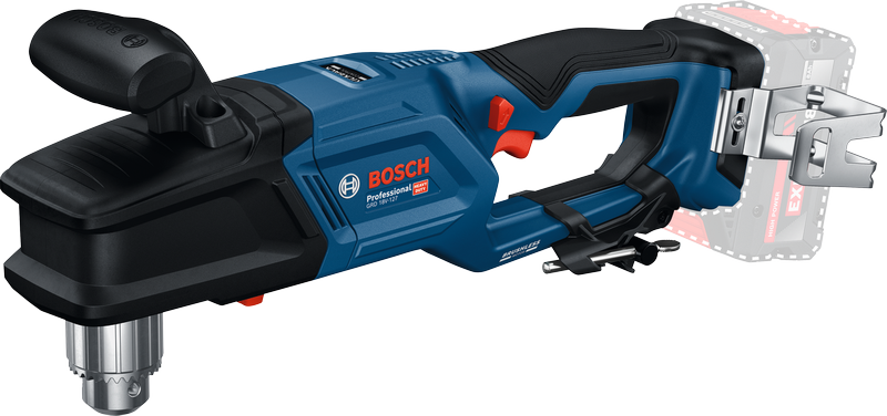 สว่านกระแทกไร้สาย Bosch GRD 18V-127 ด้ามจับออกแบบตามหลักสรีรศาสตร์.