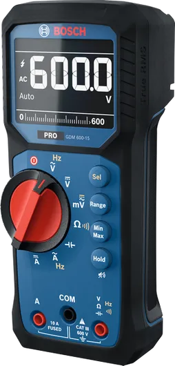 มัลติมิเตอร์ดิจิทัล Bosch GDM 600-15 แสดงค่า 600 โวลต์