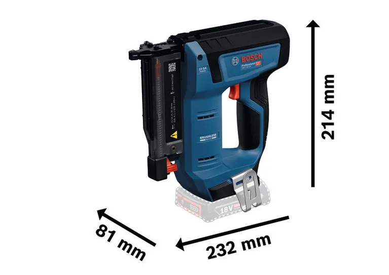 เครื่องยิงตะปูไม้ไร้สาย Bosch GNH 18V-35 ขนาดกะทัดรัด.
