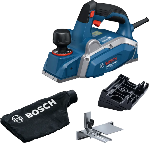 เครื่องไสไม้ Bosch GHO 16-82 พร้อมถุงเก็บฝุ่นและอุปกรณ์เสริม.