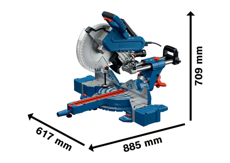 เลื่อยองศา Bosch GCM 340-305 D แบบแขนเลื่อน.