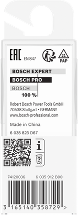 ดอกตรงเราเตอร์ Bosch PRO 1/4″ x 5/8″.