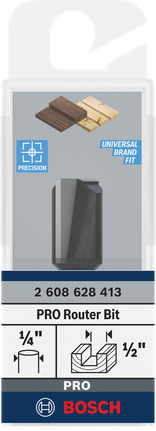 ดอกเราเตอร์ Bosch PRO ก้านตรง 1/2″ 1/4″.