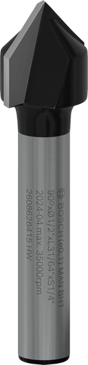 ดอกเร้าเตอร์ V-Groove PRO Bosch PRO Router Bit V-Groove 90° ก้าน 1/2 นิ้ว 1/4 นิ้ว.