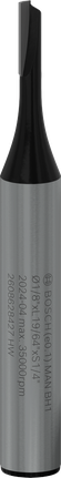 ดอกกัดตรง Bosch PRO Router หนึ่งร่อง เส้นผ่านศูนย์กลาง 1/8 นิ้ว.