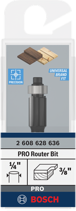 ดอกกัดเราเตอร์ Bosch PRO ขนาด 3/8″ แบบเรียบ.