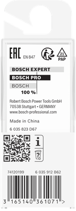 ดอกเราเตอร์ Bosch PRO แบบเรียบ ก้าน 1/2″ x 1/2″ 1/4″.